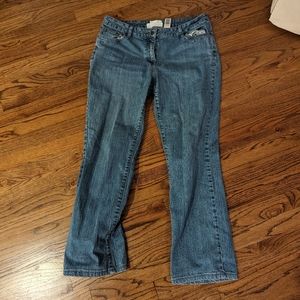 Liz Claiborne first issue rhinestone denim jeans blue sz 12 straight leg stretch